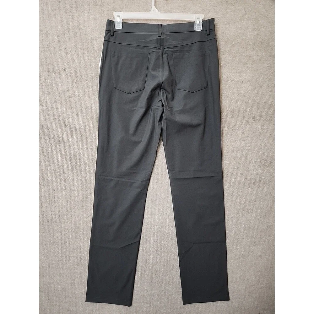 Old Navy Straight Tech Hybrid Pants Mens 33x36 Panther Gray 4 Way Stretch NEW